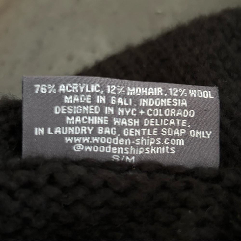 Wooden Ships Camo Skull Crew Chunky Sweater Size S/M - Picture 7 of 7